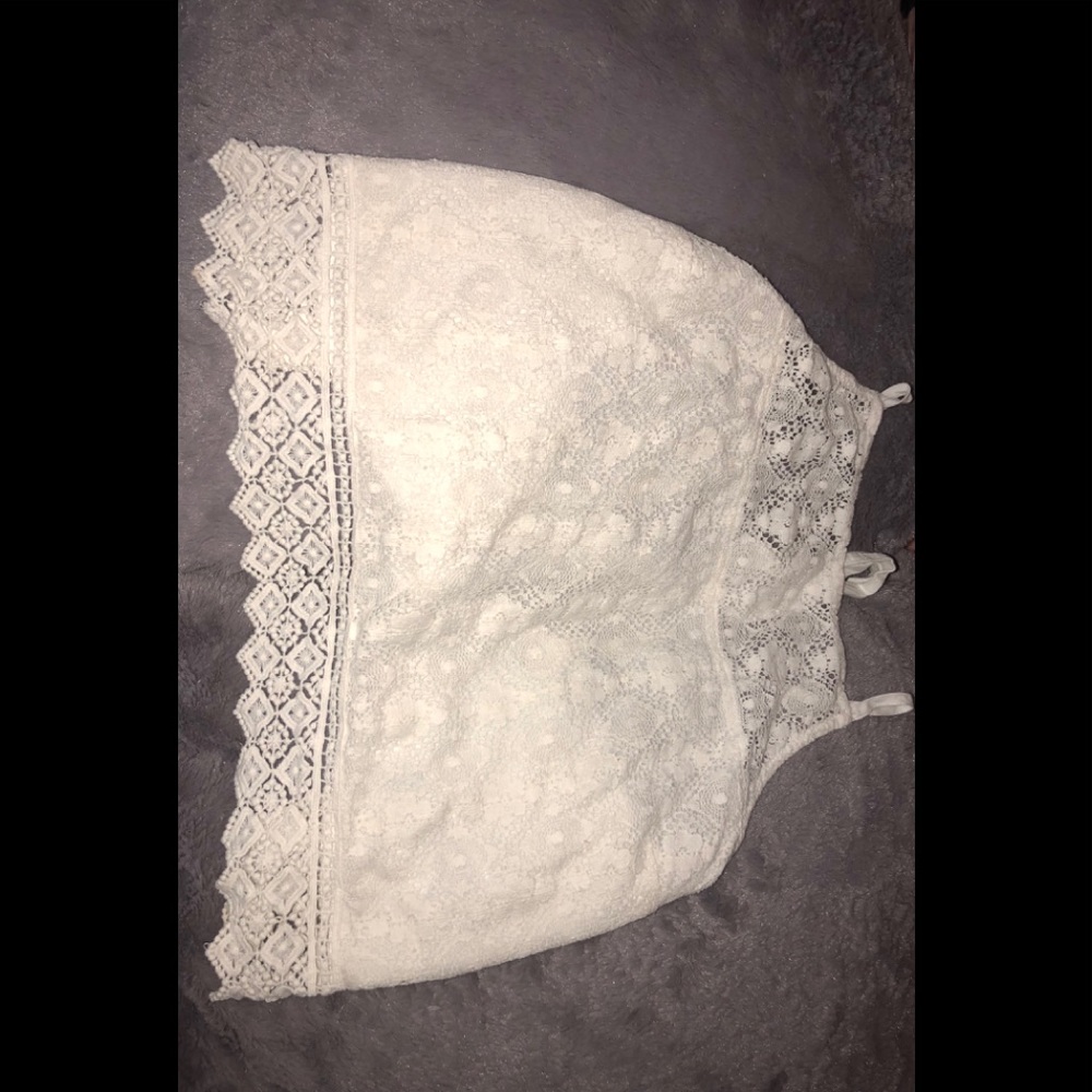 White Crochet Crop Top